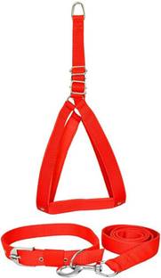 ALCAZAR AL126 Harness & Leash Red - Medium Dog Harness & Leash