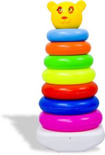 NAVRANGI Teddy Bear Stacking 7 Rings for Toddlers