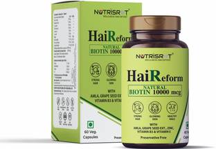 Nutrisrot HaiReform with 10000mcg Natural Biotin for Hair Growth & Anti Hairfall