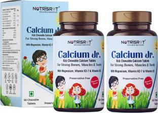 Nutrisrot Calcium Jr. Calcium(200 Mg) & Vitamin D3, K2-K7 Chewable tablets for Kids