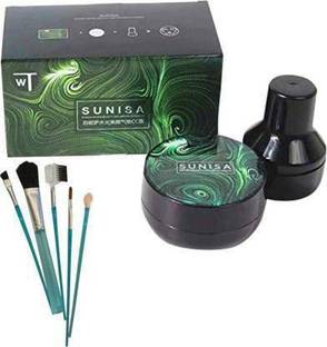 sunisa 5 brush and WATERPROOF and SWEAT RESISTANT Mushroom Head Make up Air Cushion Moisturizing Foundation