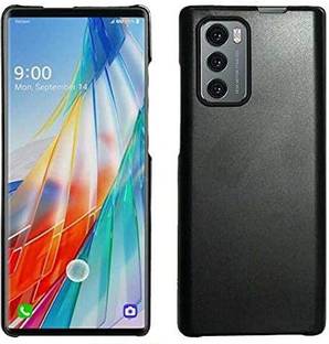 Lustree Back Cover for LG Wing 5G Shock-Absorption Carbon Hard PC Full Body Protective Back Cover Case