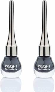 Insight 24Hrs Waterproof & Smudge proof Liquid Eyeliner (Pack Of 2) 10 ml