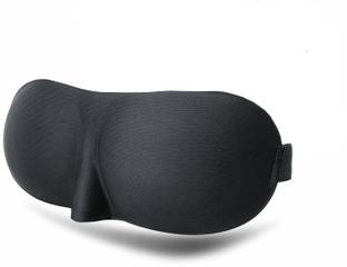 BE SAFE Forever 3D Soft Silk Sleep Mask, Eye Mask for Blind Fold Comfort Eye Shade for Travel - Black