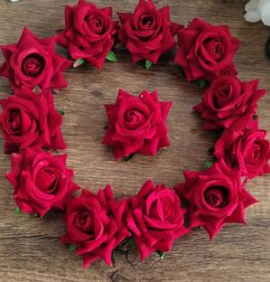 Swastik Creation Rose Flowers Hair Clips/Pins/Juda Clip For Women's and Girls Hair Accessories Pack OF 6 Clips Hair Clip