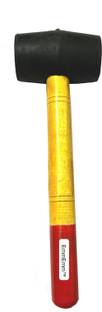 EmmEmm Finest Rubber Hammer/Mallet With Wooden Handle for Tile Fitting and Other Soft Impact Works Dead Blow Hammer