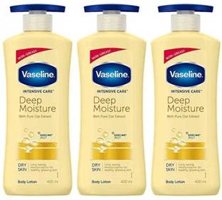 Vaseline Intensive Care Deep Moisture Body Lotion 400 ml (pack of 3)