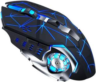 VIBOTON T-WOLF Q13 Wireless Rechargeable Gaming Mouse, 2400 DPI Optical Sensor, RGB Lighting, 6 Mechanical Buttons, Lightweight & Durable Mouse for PC/Laptop/Mac ( Rechargeable ) Wireless Laser  Gaming Mouse