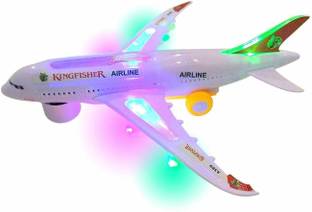 Sani International Toy Mall Battery Operated Aeroplane Toys for Kids (Light and Sound) musical plane for baby kids boys and girls