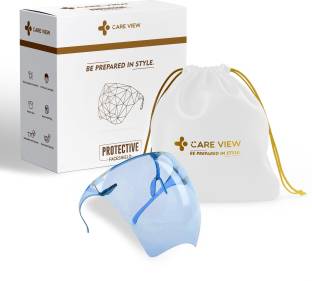 Care View CV-360 Goggle Style Clear Vision Face Shield with Face Protective Visor for Eye and Head Protection and 180° face coverage, Anti Fog & Light Weight for Men & Women Safety Visor