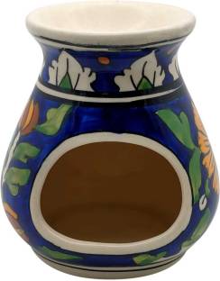 Old Edge Ceramics Room Hand Painting Ceramic Aroma Diffuser Oil Burner Blue Multicolored Humidifier