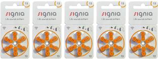 Aika PowerOne P13 Hearing Aid Batteries 1.45V Pack Of 5 (18 Battery) Button Cells Hearing Machine Battery Easy TO Fit Hearing Aid