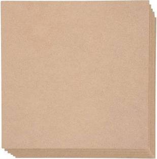 DI-KRAFT 2.3mm MDF Board sheet (12 x 12 Inch) 6 Pcs Chipboard Sheets for Art and Crafts Pine Wood Veneer
