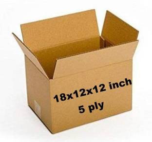 SHREE TIRUPATI REFRACTORIES AND CERAMICS Corrugated Cardboard 5 PLY -18X12X12 INCH (120 GSM PURE VIRGIN PAPER)) Packaging Box