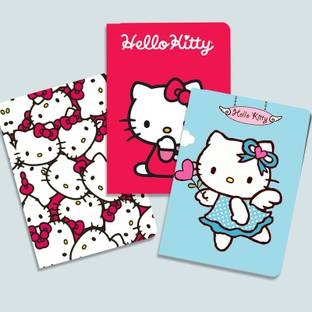 Art Bundle Hello Kitty School supply Notebook Diary ( 72 Pages Unruled, A5, 90 GSM Natural Shade Paper )-Pack of 6 A5 Notebook No 72 Pages