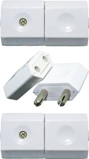 Ovicart 2 Pin Male Female 6A 240V White (Pack of 3 Pair) 6 A Two Pin Socket