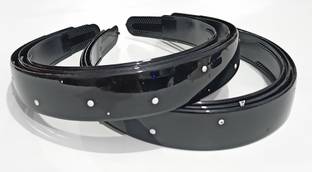 Myra Collection Set of 6 Polka dots Black Hair band Headband Headwear Hair Accessories for Women Head Band