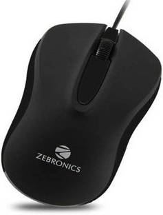 ZEBRONICS ZEB USB WIRED WING MOUSE 3 BUTTON SOFT CLICKS Wired Ambidextrous Laser  Gaming Mouse