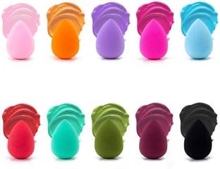 AVTY 10 Packs Makeup Sponge Blender Egg Shaped Foundation Blending Sponge Multi Colored Beauty Sponge Set Flawless for Liquid Cream and Powder