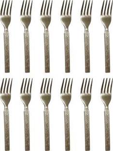 MedNet Steel Table fork, Steel Dessert Fork, Salad Fork, Dinner Fork, Serving Fork, Fruit Fork Set (Pack of 6) /Stainless Steel Fork Set of 12 Pcs Stainless Steel Dinner Fork Set (Pack of 12) Stainless Steel Dinner Fork Set