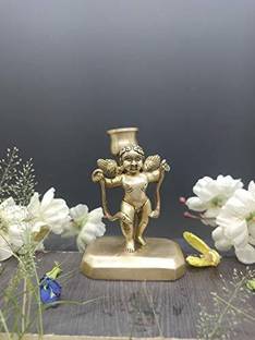 Kalarambh Brass Flying Boy Candle Standing Statue Brass Candle Holder