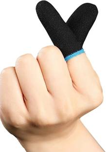 CADILA Mobile Finger Sleeve Cots Touch screen Game Controller Sweatproof Gloves Phone Gaming Gaming Accessory Kit (Black, For Android, iOS)  Gaming Accessory Kit