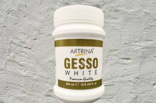Eascan Art White Gesso Acrylic Medium ,500 ML, White Gesso White Gesso for Paint Formulations