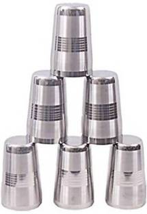 Vikas Metal (Pack of 6) 43532253 Glass Set Water/Juice Glass