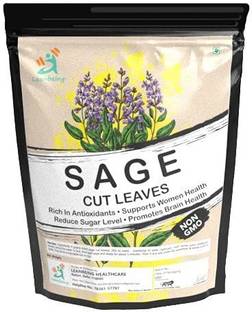 LEANBEING Dried sage leaves for tea 100g | Crushed sage leaves | Improves blood sugar level | Promotes healthy skin Herbs Herbal Tea Pouch