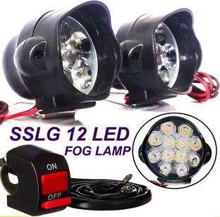 PBTA 12 LED Round Fog Light Spot Driving Lamp Universal for Car, Bike and Motorcycle Headlight Motorbike, Car, Van, Truck LED (12 V, 30 W)