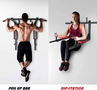 IBS 3 in 1 Heavy Duty Multi functional Pull up bar & Dips bar for Wall mounting Multi-training Bar
