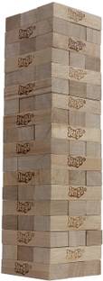 GREEN WAY Gaming Jenga Mini Game, Hardwood Blocks, Stacking Tower Game for Kids Ages 6 and Up, 1 or More Players