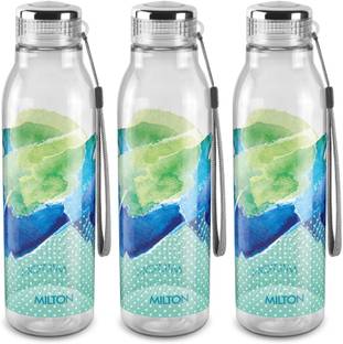 MILTON Helix 1000 Pet Water Bottle, Set of 3, 1 Litre Each, Green 1000 ml Bottle