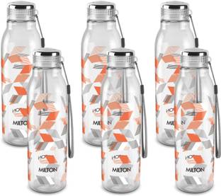 MILTON Helix 1000 Pet Water Bottle, Set of 6, 1 Litre Each, Orange 1000 ml Bottle