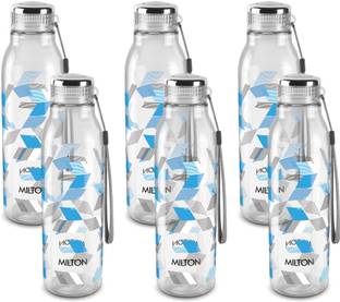 MILTON Helix 1000 Pet Water Bottle, Set of 6, 1 Litre Each, Blue 1000 ml Plastic Bottle