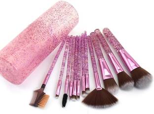 BELLA HARARO Professional Series Makeup Brush Set With Storage Barrel - Shiny Purple
