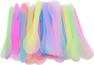 Ghelonadi Cosmetic Spatula for Makeup Face Mask Plastic Spoon Disposable Makeup Tools for Mixing and Sampling for Home and Salon Multicolor (20 PCS)