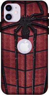 NDCOM Back Cover for iPhone 11 Apple Logo Cut Avengers Spider Man Fancy Printed