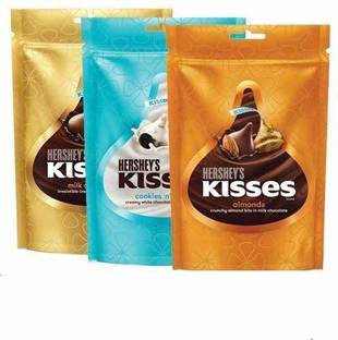 HERSHEY'S Kisses Assorted Value Pack 3 X 100G (Milk / Cookies n Creme / Almond) Brittles