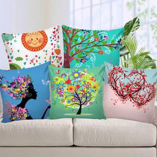 AEROHAVEN Jute, Dupion Silk Cushions Cover