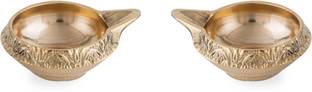 Samy Collectibles Brass (Pack of 2) Table Diya Set