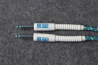 Belear Noiseless 6.35 Jack 3 Meter Blue Electric Bass Guitar Instrument Cable Single Angled TS Patch Cable