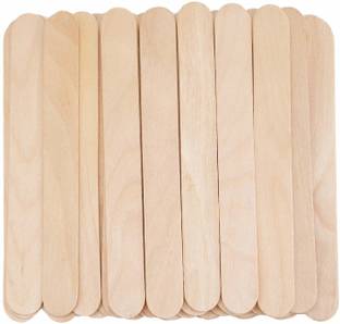 KIRA Large Wide Wax Sticks, Wood Wax Spatula Applicator, Body Hair Removal Craft Sticks Applicator Spatula (Pack of 100) Strips