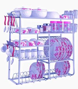 AVAIL Utensil Kitchen Rack Steel 5 Layer 30*30 inch Wall Mount Modern Kitchen Rack / Utensils Dish Rack / Stainless Steel Kitchen Rack / Stand Utensil