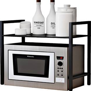 saifix Containers Kitchen Rack Iron Metal Microwave Oven Rack, Multi-Functional, Kitchen Shelf Organizer