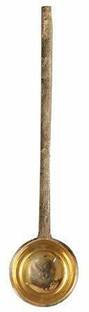 Yadav Craft Cooking and Serving Spoon, Karchi 12 Inch Brass Serving Spoon