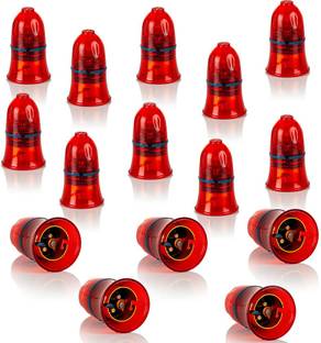 HI-PLASST (15pcs) Orange Bulb Holder for Electric Fitting B22 Batten Lamp Holder for Led/Electric Bulb for Home & Office. Plastic Light Socket