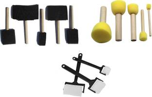 FRKB Sponge Brush Combo Set of 13pc for Painting Painting Sponge Brush