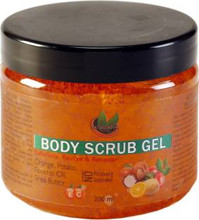 NatureNova Herbals Body Scrub Gel - Exfoliate, Revive & Recover (Orange, Potato, Rosehip Oil) Scrub