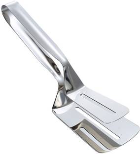 Mobfest ® Multifunction Cooking Serving Turner Frying Food Tongs 10 Inch Stainless Steel Steak Clip Clamp BBQ Kitchen Tongs 26 cm Utility Tongs
